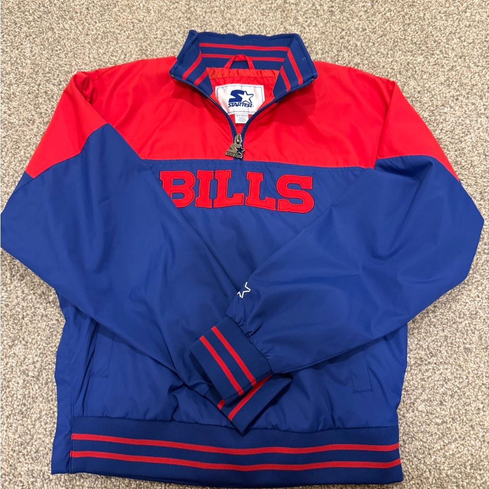 Starter Red and Blue Half-Zip Jacket